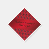 ゴシック様式のスタイルのナプキン結婚の血の赤いダリア スタンダードカクテルナプキン (角)