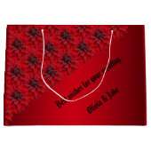 ゴシック様式のスタイルの血の赤いダリア – カスタマイズ ラージペーパーバッグ (正面)