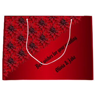 ゴシック様式のスタイルの血の赤いダリア – カスタマイズ ラージペーパーバッグ