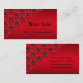 ゴシック様式のスタイル名刺の赤血色 名刺 (正面/裏面)