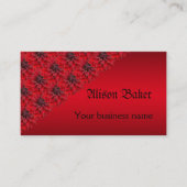 ゴシック様式のスタイル名刺の赤血色 名刺 (正面)