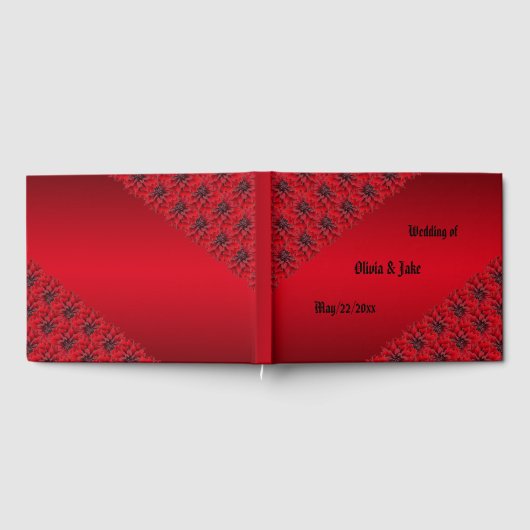 ゴシック様式のスタイル結婚の ゲストブック (全面)