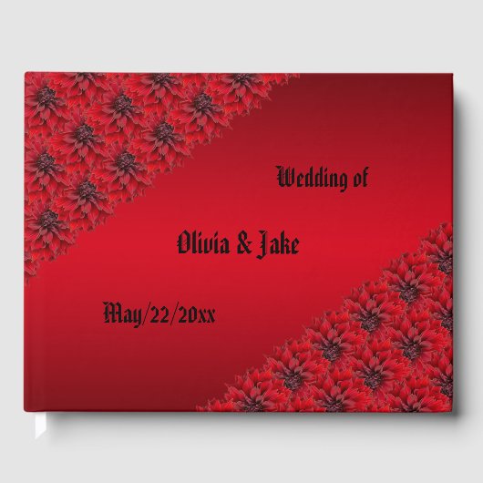 ゴシック様式のスタイル結婚の ゲストブック (正面)