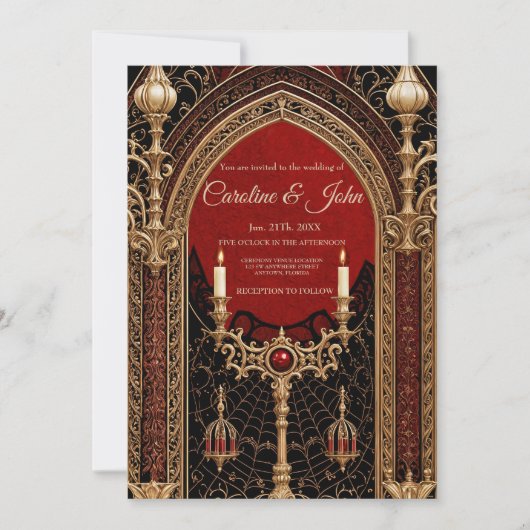 ゴシック様式のスタイル。 招待状 (正面)