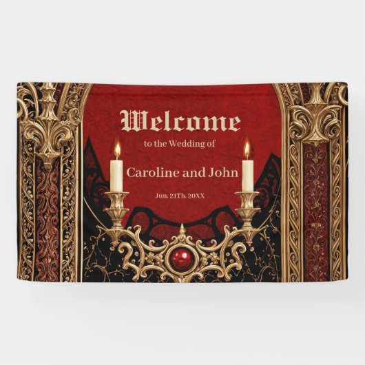 ゴシック様式のスタイル。 横断幕 (横)