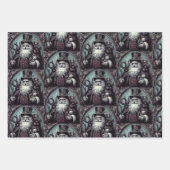 ゴシック様式のスチームパンクのクリスマス ラッピングペーパーシート (正面3)