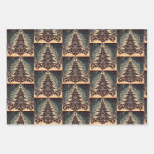 ゴシック様式のスチームパンクのクリスマス ラッピングペーパーシート (正面)