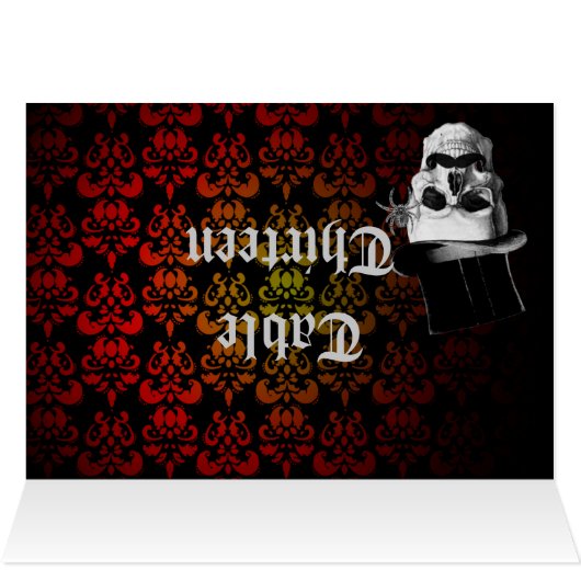 ゴシック様式のスチームパンクテーブル番号カード (内部横(上))