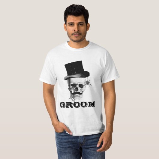 ゴシック様式のスチームパンク新郎 Tシャツ (正面フル)