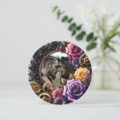 ゴシック様式のスチームパンク結婚式の日付を保存 セーブザデート (スタンド正面)