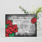 ゴシック様式のタトゥーバラオンダマスク背景招待状 招待状 (スタンド正面)