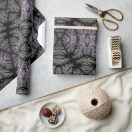 ゴシック様式のダンスクラベンダーセージファーンパターンクラフト ラッピングペーパー