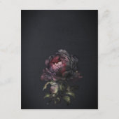 ゴシック様式のダークパープルブラック牡丹結婚の詳細 エンクロージャーカード (裏面)