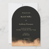 ゴシック様式のダークフルムーンアー結婚チ 招待状 (裏面)