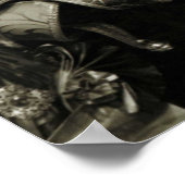 ゴシック様式のダークマスカレードマスクブラック ポスター (角)