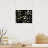 ゴシック様式のダークマスカレードマスクブラック ポスター (キッチン)