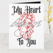 ゴシック様式のダークロマンス写真バレンタインデー カード (黄色い花)