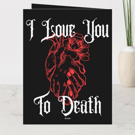 ゴシック様式のダークロマンス写真バレンタインデー カード (裏面)