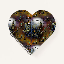 ゴシック様式のトリックオアトリートスパイダーウェブリート ノートブック