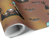 ゴシック様式のトリックオアトリートスパイダーウェブリート ラッピングペーパー (ロールコーナー)