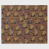 ゴシック様式のトリックオアトリートスパイダーウェブリート ラッピングペーパー (フラット)