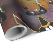 ゴシック様式のトリックオアトリートスパイダーウェブリート ラッピングペーパー (ロールコーナー)