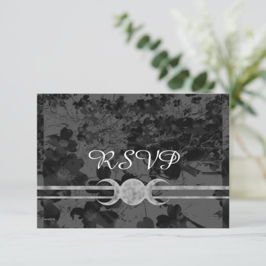 ゴシック様式のトリプル結婚ムーンフローラのハンスト 出欠カード (スタンド正面)