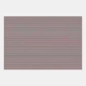 ゴシック様式のトープ灰色のスカルとストライプハロウィーン ラッピングペーパーシート (正面2)