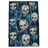 ゴシック様式のハロウィーンの不気味な人形のシ不気味ーズン ミディアムペーパーバッグ (正面)