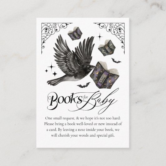 ゴシック様式のハロウィーンの渡し本ベビー エンクロージャーカード (正面)