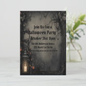 ゴシック様式のハロウィーンの衣装パーティー 招待状 (スタンド正面)