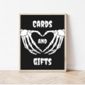 ゴシック様式のハロウィーンの赤ちゃんシャワーカードとギフトサイン ポスター