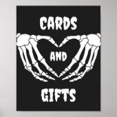 ゴシック様式のハロウィーンの赤ちゃんシャワーカードとギフトサイン ポスター (正面)