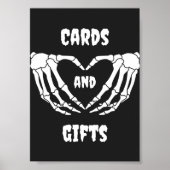 ゴシック様式のハロウィーンの赤ちゃんシャワーカードとギフトサイン ポスター (正面)