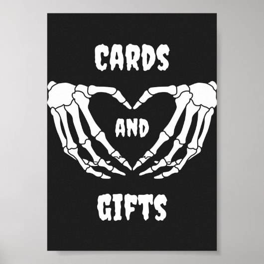 ゴシック様式のハロウィーンの赤ちゃんシャワーカードとギフトサイン ポスター (正面)