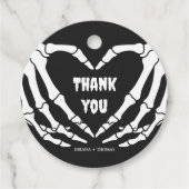 ゴシック様式のハロウィーンの赤ちゃんシャワーラウンド フェイバータグ (正面)