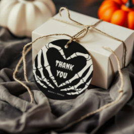 ゴシック様式のハロウィーンの赤ちゃんシャワーラウンド フェイバータグ