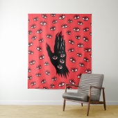 ゴシック様式のハロウィーンアート – 黒い手不気味の目 タペストリー (インサイチュ)