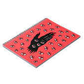 ゴシック様式のハロウィーンアート – 黒い手不気味の目 ノートブック (左側)