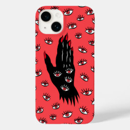 ゴシック様式のハロウィーンアート – 黒い手不気味の目 Case-Mate iPhone 14ケース