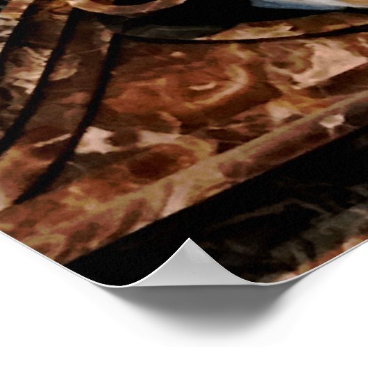 ゴシック様式のハロウィーンウィングスケルトン ポスター (角)