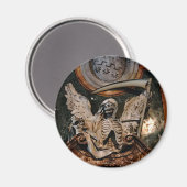 ゴシック様式のハロウィーンウィングスケルトン マグネット (正面/裏面)