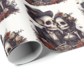 ゴシック様式のハロウィーンカップル ラッピングペーパー (ロールコーナー)