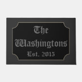 ゴシック様式のハロウィーンドパーソナライズされたーマット ドアマット (正面)