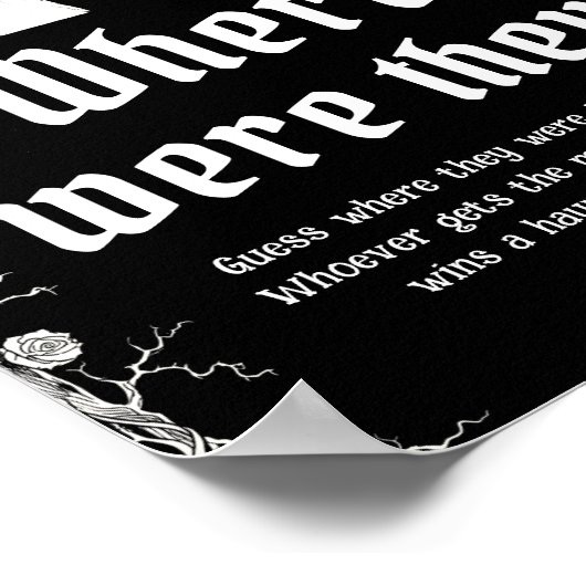 ゴシック様式のハロウィーンブライダルシャワーどこにいた ポスター (角)