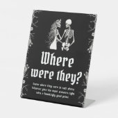 ゴシック様式のハロウィーンブライダルシャワーどこにいた 台座サイン (正面)