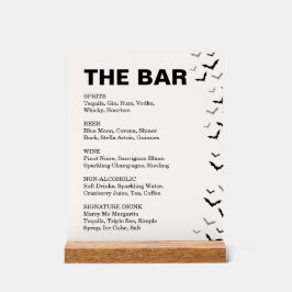 ゴシック様式のハロウィーンブラックとブルゴーニュ結婚ーズ アクリルサイン