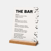 ゴシック様式のハロウィーンブラックとブルゴーニュ結婚ーズ アクリルサイン (傾斜)