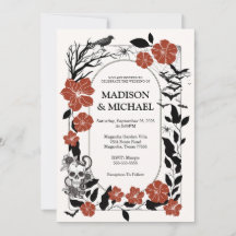 ゴシック様式のハロウィーンブラックとブルゴーニュ結婚ーズ