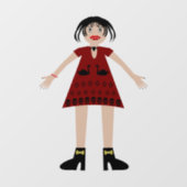 ゴシック様式のハロウィーンヴァンパイレディ ウィンドウサイン (シート)